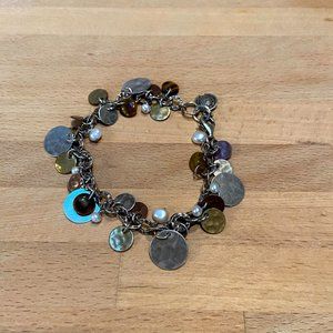 Silpada coin and pearl bracelet